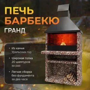 Печь Барбекю Гранд - Зимняя вишня